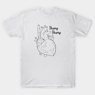 Thump Thump on white T-Shirt